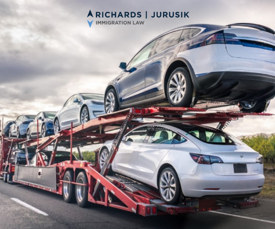 How do I import my vehicle on a TN Visa or L-1 Visa?