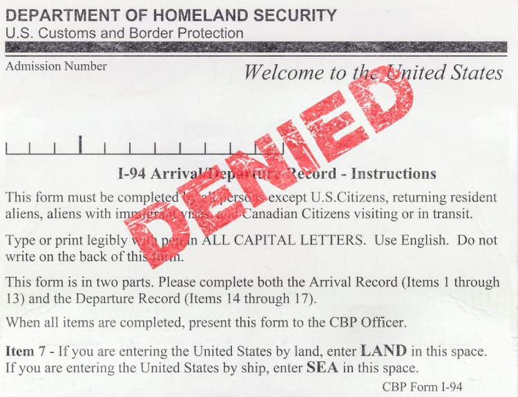 Border Crossing Cards Denials