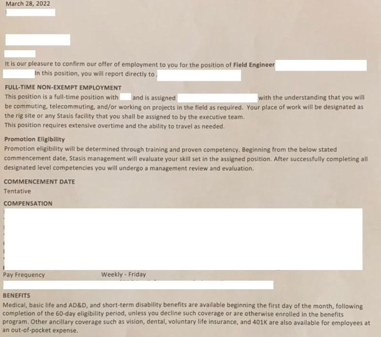 sample employment letter for visa