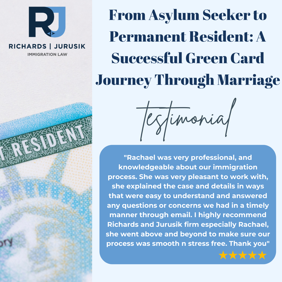 From Asylum Seeker to Permanent Resident: A Successful Green Card Journey Through Marriage