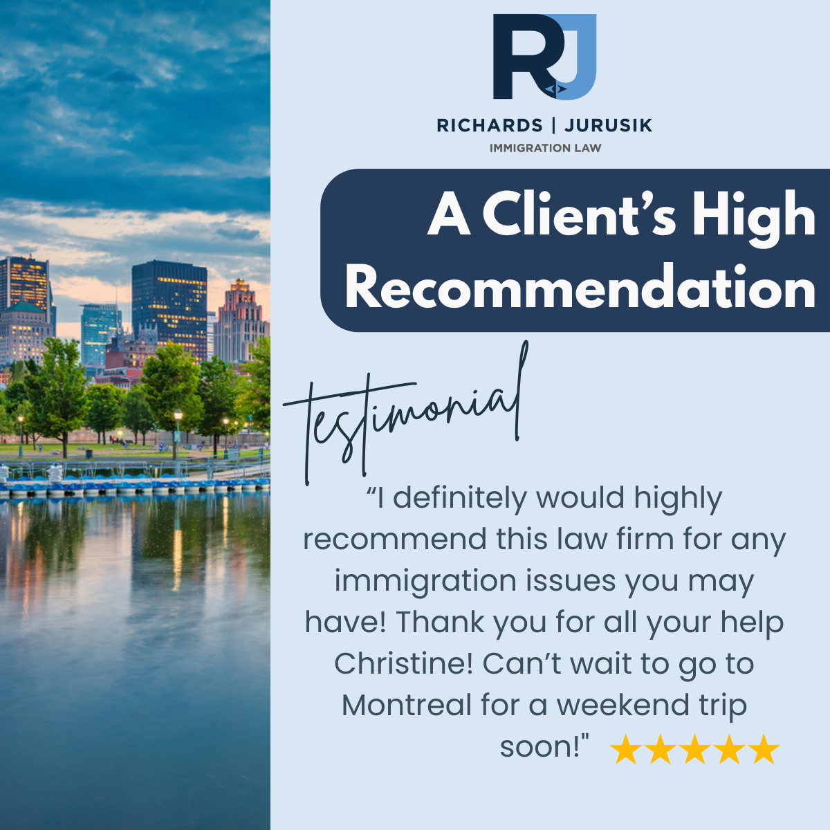 A Client’s High Recommendation
