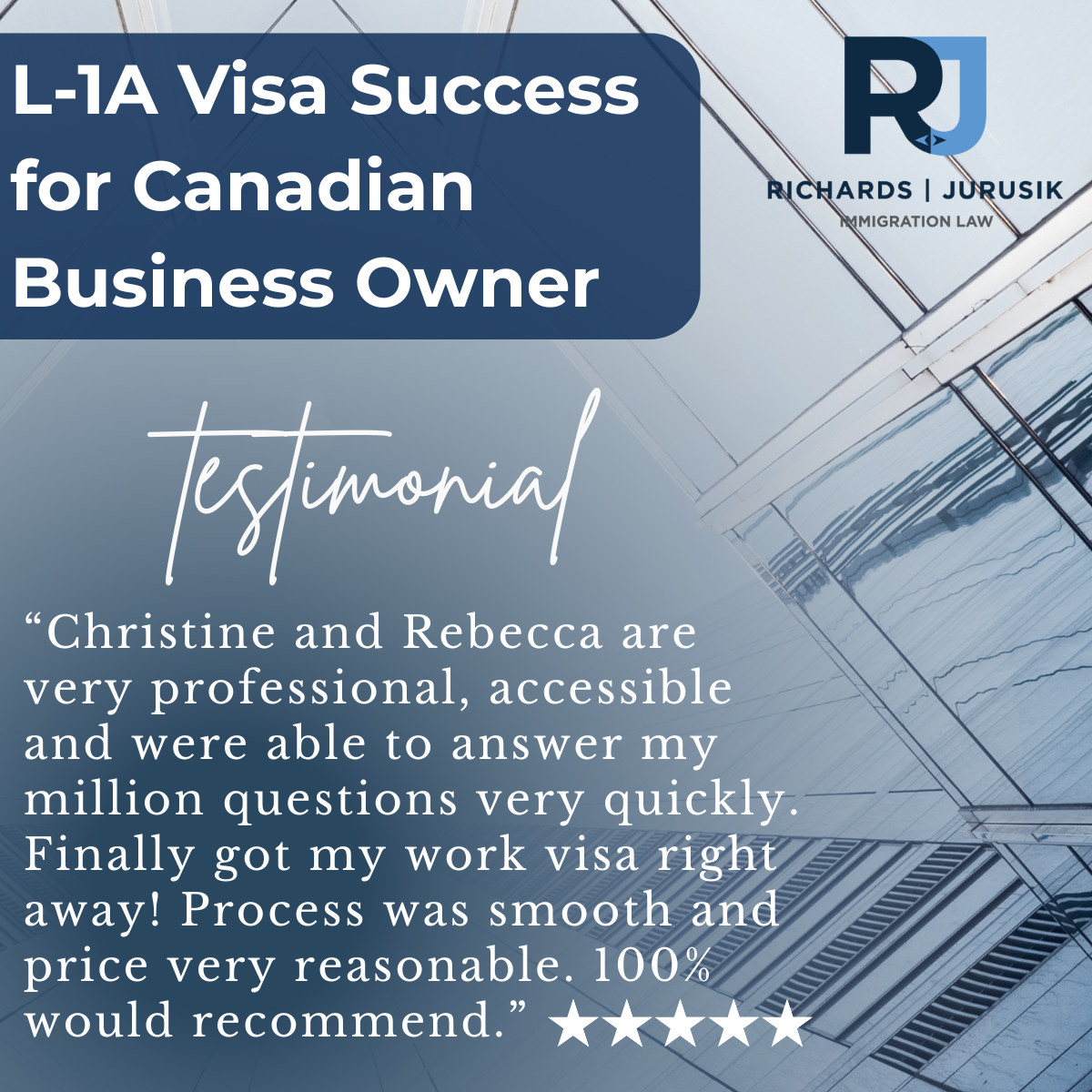 L-1A New Office Visa Approved for Canadian Business Owner