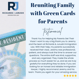 Client Story: Reuniting Family with Green Cards for Parents