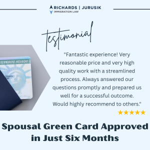 Spousal Green Card Approved in Just Six Months