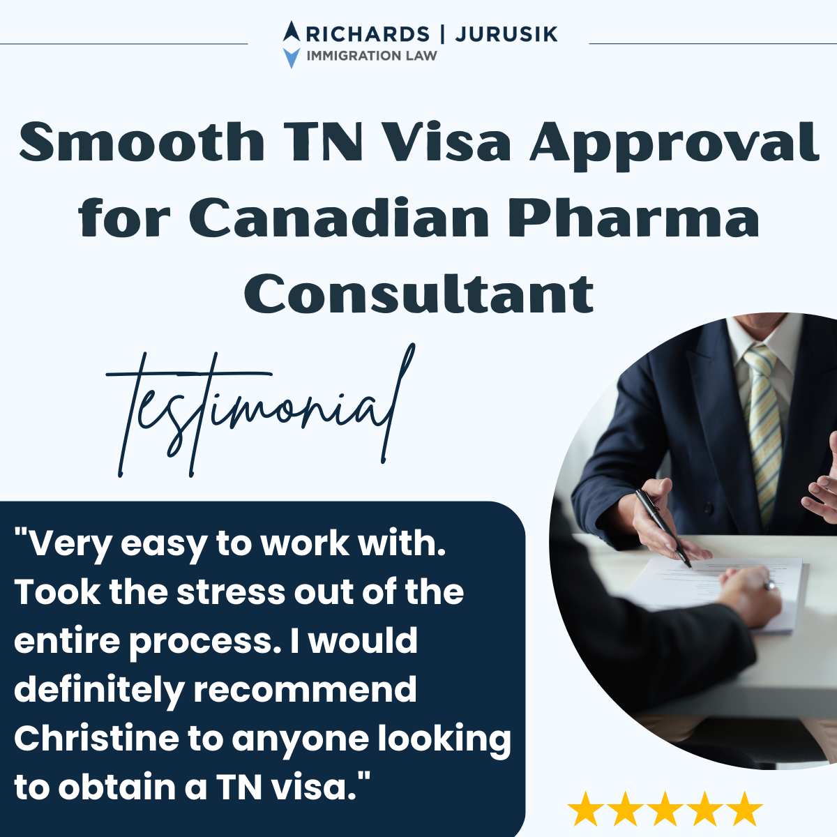 Smooth TN Visa Approval for Canadian Pharma Consultant