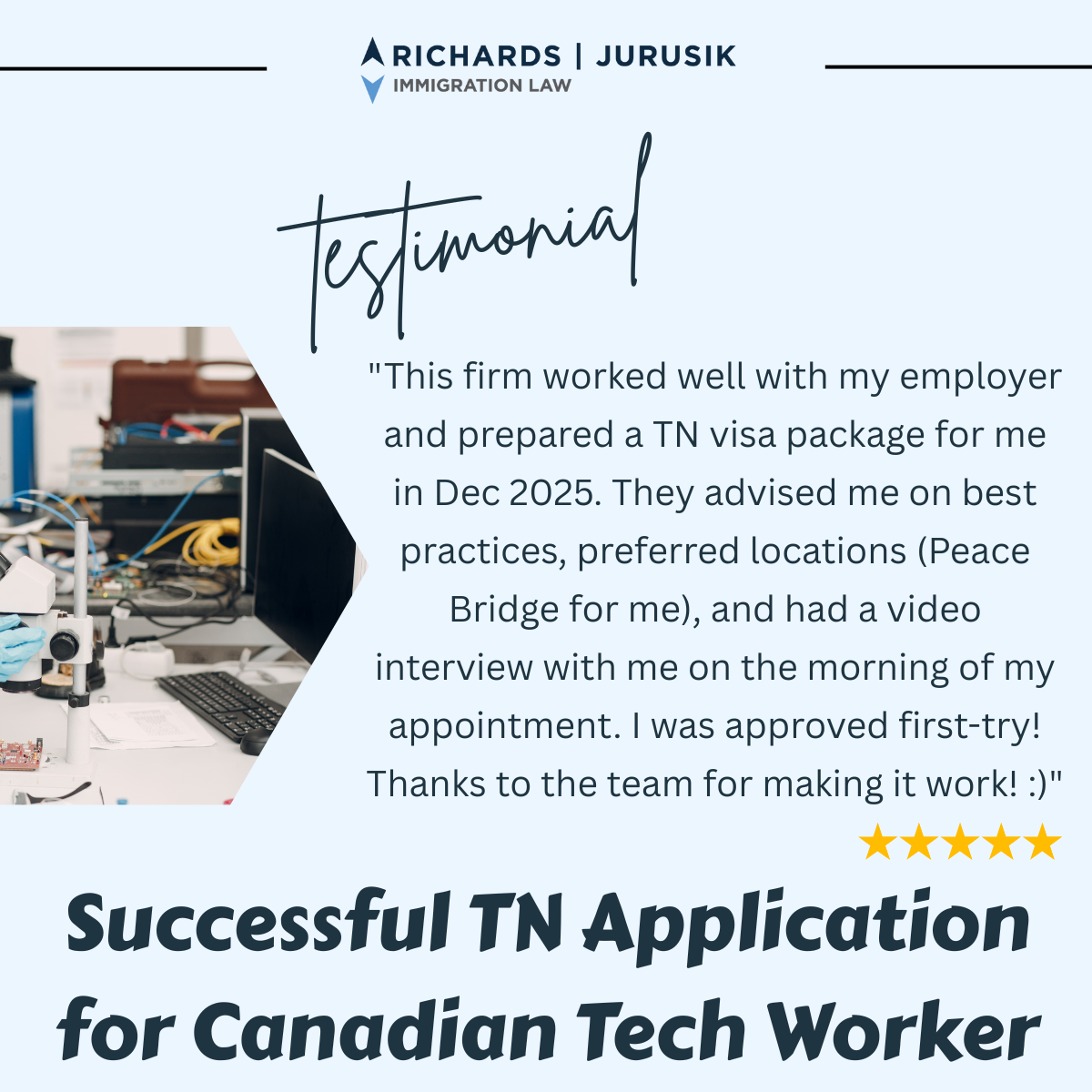 Successful TN Application for Canadian Tech Worker