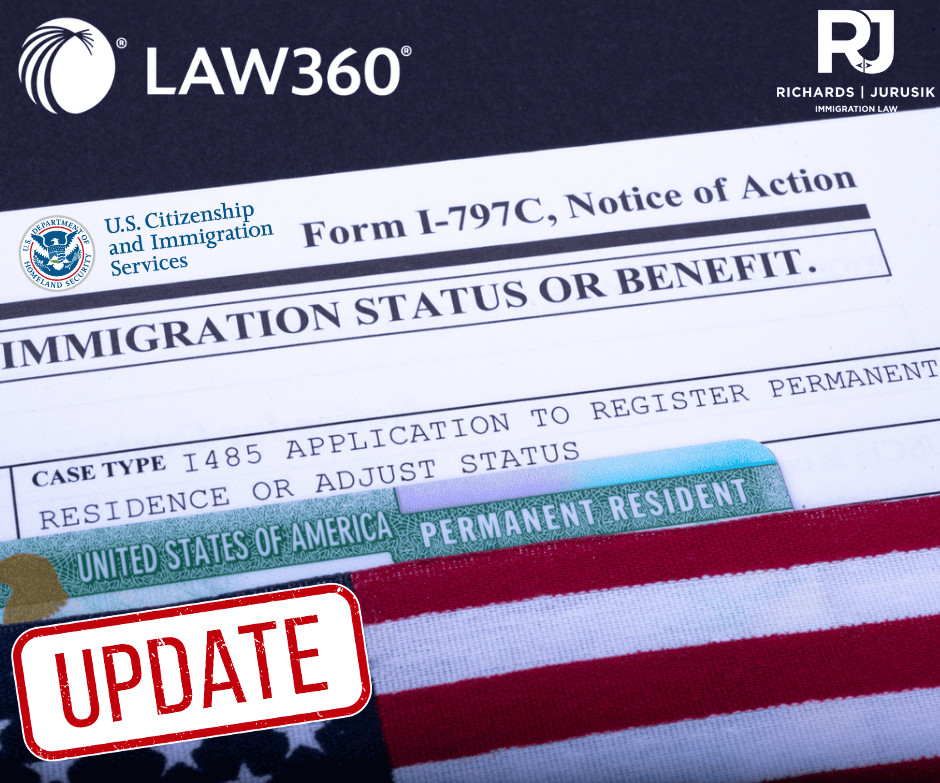 Law360 Canada Features Christine Jurusik on New USCIS Adjustment of Status Policy