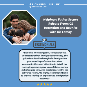 Helping a Father Secure Release From ICE Detention and Reunite With His Family Helping a Father Secure Release From ICE Detention and Reunite With His Family